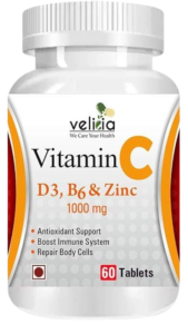 Velicia VITAMIN C + D3 + B6 Tablets