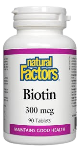 NATURAL FACTORS BIOTIN 300mcg Tablets