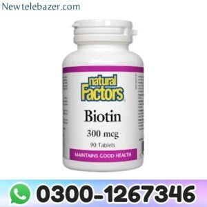 Natural Factors Biotin, 300 mcg, 90 Tablets